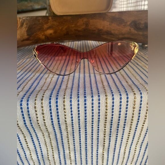 Chloe CE163S 823 Sunglasses Women's Gold/Pink Gradient Lens Fashion Shield 60mm - Picture 11 of 12